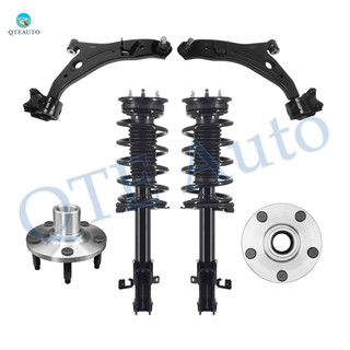 Set of 6 Front Lower Control Arm Ball Joint-Wheel Hub Bearing Assembly-Quick Complete Strut-Coil Spring Assembly For 2009 2010 Lincoln MKX