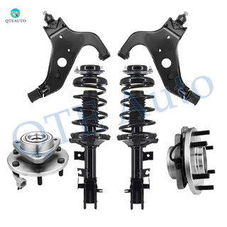 Set of 6 Front Lower Control Arm-Wheel Hub Bearing Assembly-Quick Complete Strut-Coil Spring Assembly For 2004 Nissan Pathfinder
