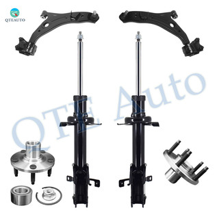 Set of 6 Front Lower Control Arm Ball Joint-Wheel Hub Bearing Assembly-Suspension Strut Assembly For 2007 2008 Ford Edge