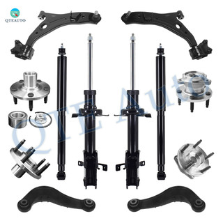 Set of 12 Front Lower Control Arm Ball Joint-Wheel Hub Bearing Assembly-Suspension Strut Assembly-Rear Upper Control Arm-Wheel Hub Bearing Assembly-Shock Absorber For 2007 2008 Lincoln MKX