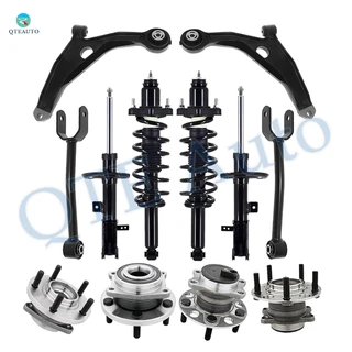 Set of 12 Front Lower Control Arm-Wheel Hub Bearing Assembly-Suspension Strut Assembly-Rear Upper Control Arm-Wheel Hub Bearing Assembly-Quick Complete Strut-Coil Spring Assembly For 2011-2014 Dodge Avenger