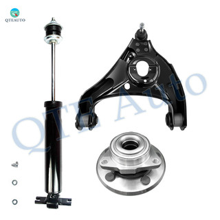 Set of 3 Front Left Lower Control Arm Ball Joint-Wheel Hub Bearing Assembly-Shock Absorber For 2006-2008 Dodge RAM 1500