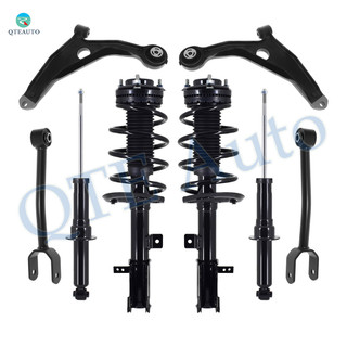 Set of 8 Front Lower Control Arm-Quick Complete Strut-Coil Spring Assembly-Rear Upper Control Arm-Suspension Strut Assembly For 2011-2014 Dodge Avenger V6