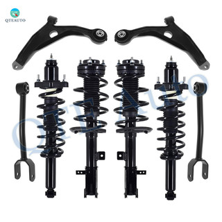 Set of 8 Front Lower Control Arm-Quick Complete Strut-Coil Spring Assembly-Rear Upper Control Arm-Quick Complete Strut-Coil Spring Assembly For 2011-2014 Chrysler 200
