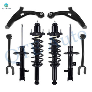 Set of 8 Front Lower Control Arm-Suspension Strut Assembly-Rear Upper Control Arm-Quick Complete Strut-Coil Spring Assembly For 2011-2014 Chrysler 200