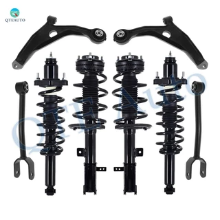 Set of 8 Front Lower Control Arm-Quick Complete Strut-Coil Spring Assembly-Rear Upper Control Arm-Quick Complete Strut-Coil Spring Assembly For 2011-2014 Chrysler 200 Sedan