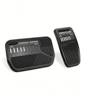 Foot Pedal Pads Cover Set for 2017-2025 Model 3, 2PCS Sporty Black