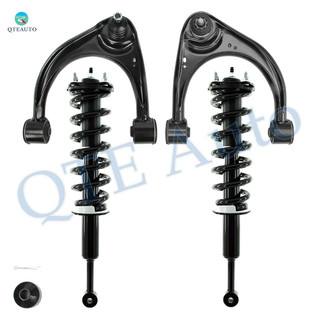 Set of 4 Front Upper Control Arm Ball Joint-Quick Complete Strut-Coil Spring Assembly For 2008-2019 Toyota Sequoia