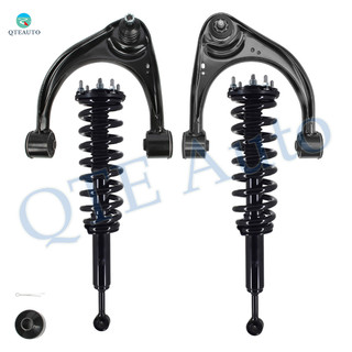 Set of 4 Front Upper Control Arm Ball Joint-Quick Complete Strut-Coil Spring Assembly For 2007-2019 Toyota Tundra Monotube Performance Upgrade