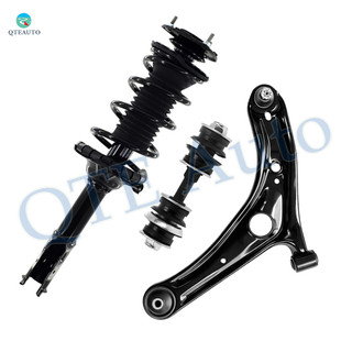Set of 3 Front Left Lower Control Arm Ball Joint-Sway Bar Link-Quick Complete Strut-Coil Spring Assembly For 2004-2006 Scion XA