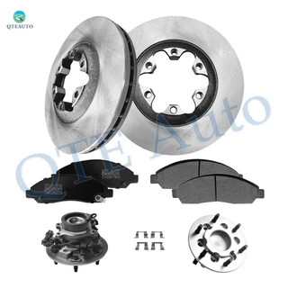 Set 8 Front 280mm Brake Disc Rotors-Wheel Hub Bearing Assembly-Ceramic Brake Pad Kit For 2004-2008 Chevrolet Colorado