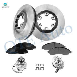 Set of 8 Front 280mm Brake Disc Rotors-Wheel Hub Bearing Assembly-Ceramic Brake Pad Kit For 2006 Isuzu i-350