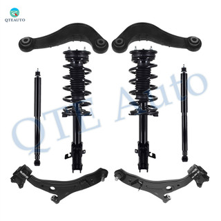 Set of 8 Front Lower Control Arm Ball Joint-Quick Complete Strut-Coil Spring Assembly-Rear Upper Control Arm-Shock Absorber For 2007 2008 Ford Edge