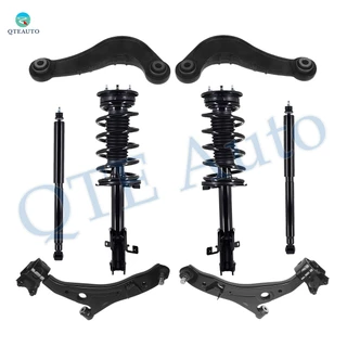 Set of 8 Front Lower Control Arm Ball Joint-Quick Complete Strut-Coil Spring Assembly-Rear Upper Control Arm-Shock Absorber For 2009 2010 Ford Edge