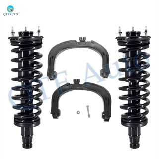 Set of 4 Front Upper Control Arm-Quick Complete Strut-Coil Spring Assembly For 2002-2009 GMC Envoy L6