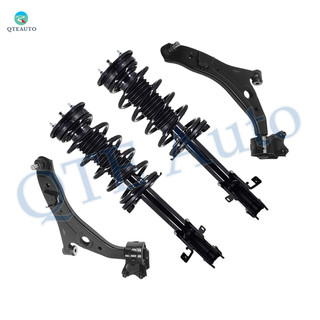 Set of 4 Front Lower Control Arm Ball Joint-Quick Complete Strut-Coil Spring Assembly For 2009 2010 Ford Edge