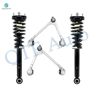 Set of 4 Front Upper Control Arm Ball Joint-Quick Complete Strut-Coil Spring Assembly For 2002-2005 Ford Thunderbird