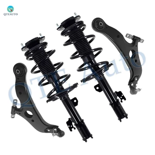 Set of 4 Front Lower Control Arm Ball Joint-Quick Complete Strut-Coil Spring Assembly For 2007-2010 Toyota Sienna AWD FWD