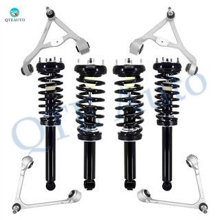 Set of 8 Front-Rear Upper Control Arm Ball Joint-Quick Complete Strut-Coil Spring Assembly For 2000-2002 Jaguar S-Type