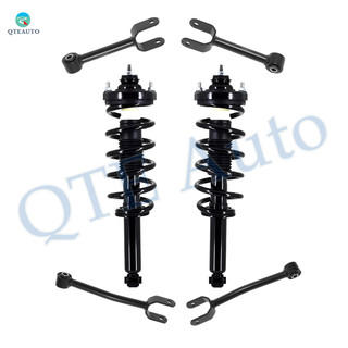Set of 6 Rear Lower Forward-Upper Control Arm-Quick Complete Strut-Coil Spring Assembly For 2011-2018 Dodge Journey AWD