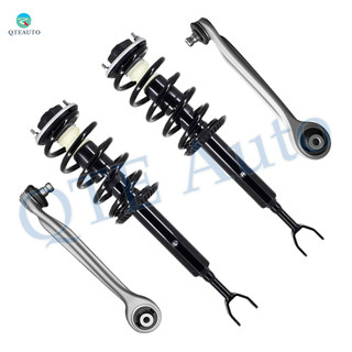 Set of 4 Front Upper Forward Control Arm Ball Joint-Quick Complete Strut-Coil Spring Assembly For 1996-1999 Audi A4