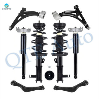 Set of 8 Front Lower Control Arm Ball Joint-Quick Complete Strut-Coil Spring Assembly-Rear Upper Control Arm-Complete Shock Absorber Kit For 2014-2018 Chevrolet Impala L4