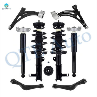 Set of 8 Front Lower Control Arm Ball Joint-Quick Complete Strut-Coil Spring Assembly-Rear Upper Control Arm-Complete Shock Absorber Kit For 2014-2018 Chevrolet Impala