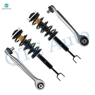 Set of 4 Front Upper Forward Control Arm Ball Joint-Quick Complete Strut-Coil Spring Assembly For 2000-2004 Audi A6