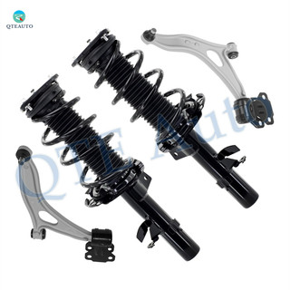 Set of 4 Front Lower Control Arm Ball Joint-Quick Complete Strut-Coil Spring Assembly For 2016-2018 Ford Focus