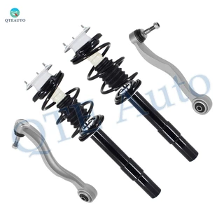 Set of 4 Front Lower Rearward Control Arm Ball Joint-Quick Complete Strut-Coil Spring Assembly For 2004-2006 BMW 530I