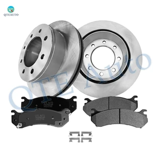 Set 6 Rear 330mm Brake Disc Rotors-Ceramic Brake Pad Kit For 2007 Chevrolet Silverado 3500 Classic