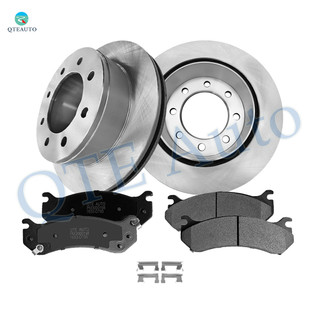 Set 6 Rear 330mm Brake Disc Rotors-Ceramic Brake Pad Kit For 2007-2010 Chevrolet Silverado 3500 HD