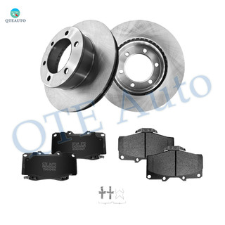 Set of 6 Front 296.4mm Brake Disc Rotors-Ceramic Brake Pad Kit For 2003 2004 Toyota Tacoma
