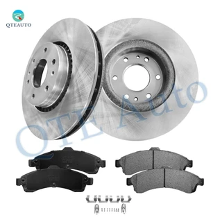Set of 6 Front 325mm Brake Disc Rotors-Ceramic Brake Pad Kit For 2003-2005 Isuzu Ascender
