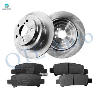 Set of 6 Rear 265.8mm Brake Disc Rotors-Ceramic Brake Pad Kit For 1998-2003 Subaru Impreza