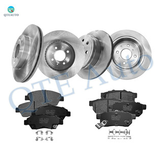 Set of 12 Front 261.5mm-Rear 238mm Brake Disc Rotors-Ceramic Brake Pad Kit For 1993-1995 Honda Civic