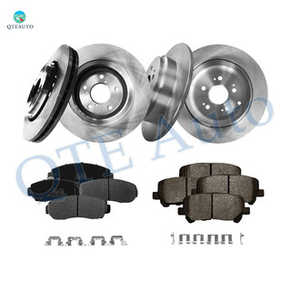 Set of 12 Front 320mm-Rear 334mm Brake Disc Rotors-Ceramic Brake Pad Kit For 2015-2017 Honda Odyssey
