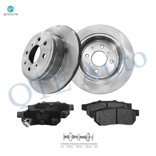 Set of 6 Rear 238mm Brake Disc Rotors-Ceramic Brake Pad Kit For 1993-1995 1997 Honda Civic Del Sol