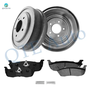 Set of 6 Rear 323mm Brake Drum-Ceramic Brake Pad Kit For 1999 2000 Ford F-150