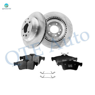 Set of 6 Rear 330mm Brake Disc Rotors-D1095 7874 Ceramic Brake Pad Kit For 2009 2010 2013-2015 Jaguar XF