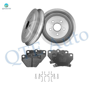Set of 6 Rear 242mm Brake Drum-Ceramic Brake Pad Kit For 2004-2006 Toyota Corolla