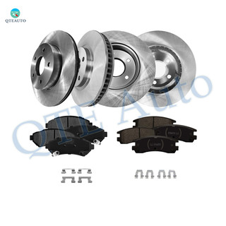 Set of 12 Front 303mm Brake Disc Rotors-D818 7693 Ceramic Brake Pad Kit-Rear 280.8mm Brake Disc Rotors-Ceramic Brake Pad Kit For 2000-2005 Buick LeSabre
