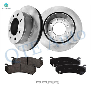 Set of 6 Rear 330mm Brake Disc Rotors-Ceramic Brake Pad Kit For 2005 Chevrolet Silverado 2500 HD