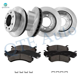 Set of 12 Front 325.2mm-Rear 330mm Brake Disc Rotors-Ceramic Brake Pad Kit For 2007 Chevrolet Silverado 1500 HD Classic