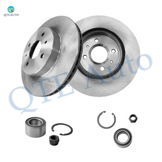 Set of 4 Front 250mm Brake Disc Rotors-Wheel Bearing For 1994-2002 Saturn SL2
