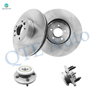 Set of 4 Front 316mm Brake Disc Rotors-Wheel Hub Bearing Assembly For 1998-2002 Ford Crown Victoria