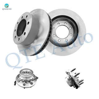 Set of 4 Front 353mm Brake Disc Rotors-Wheel Hub Bearing Assembly For 2006-2008 Dodge RAM 3500 8 Stud Wheel