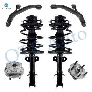 Set of 6 Front Lower Control Arm Ball Joint-Wheel Hub Bearing Assembly-Quick Complete Strut-Coil Spring Assembly For 2001-2003 Chrysler Voyager