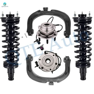 Set of 6 Front Upper Control Arm-Wheel Hub Bearing Assembly-Quick Complete Strut-Coil Spring Assembly For 2002-2004 Oldsmobile Bravada