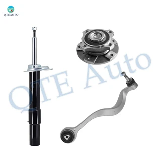 Set of 3 Front Right Lower Forward Control Arm Ball Joint-Wheel Hub Bearing Assembly-Suspension Strut Assembly For 2008-2010 BMW 528I